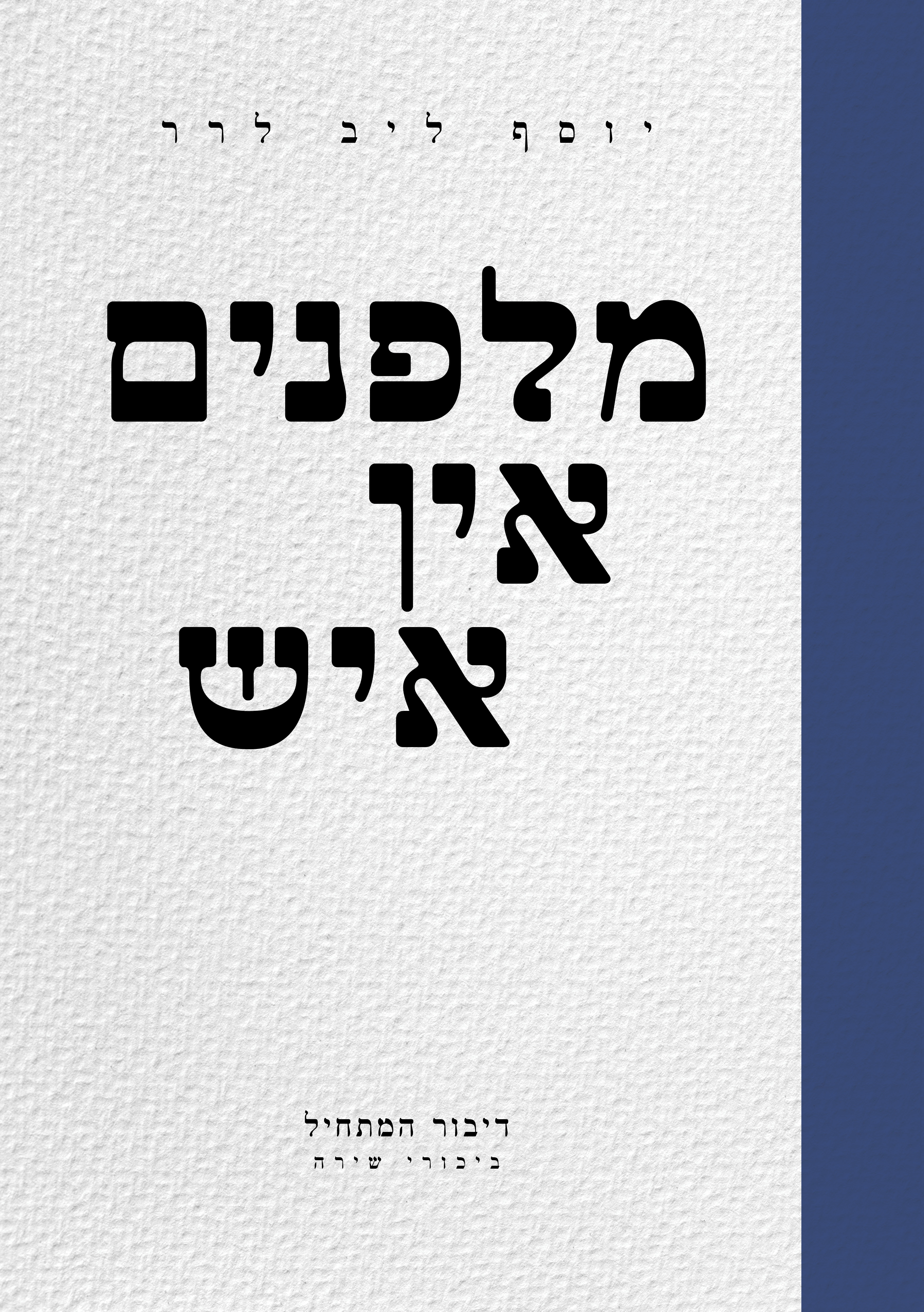 כריכת הספר מלפנים איו איש